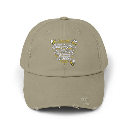 Bee Vegan Is Pretty Sweet Cap | Embroidered Bee Design