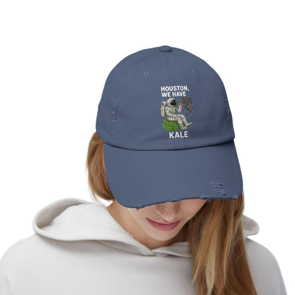 Houston We Have Kale Cap | Astronaut Eating Kale Distressed Hat