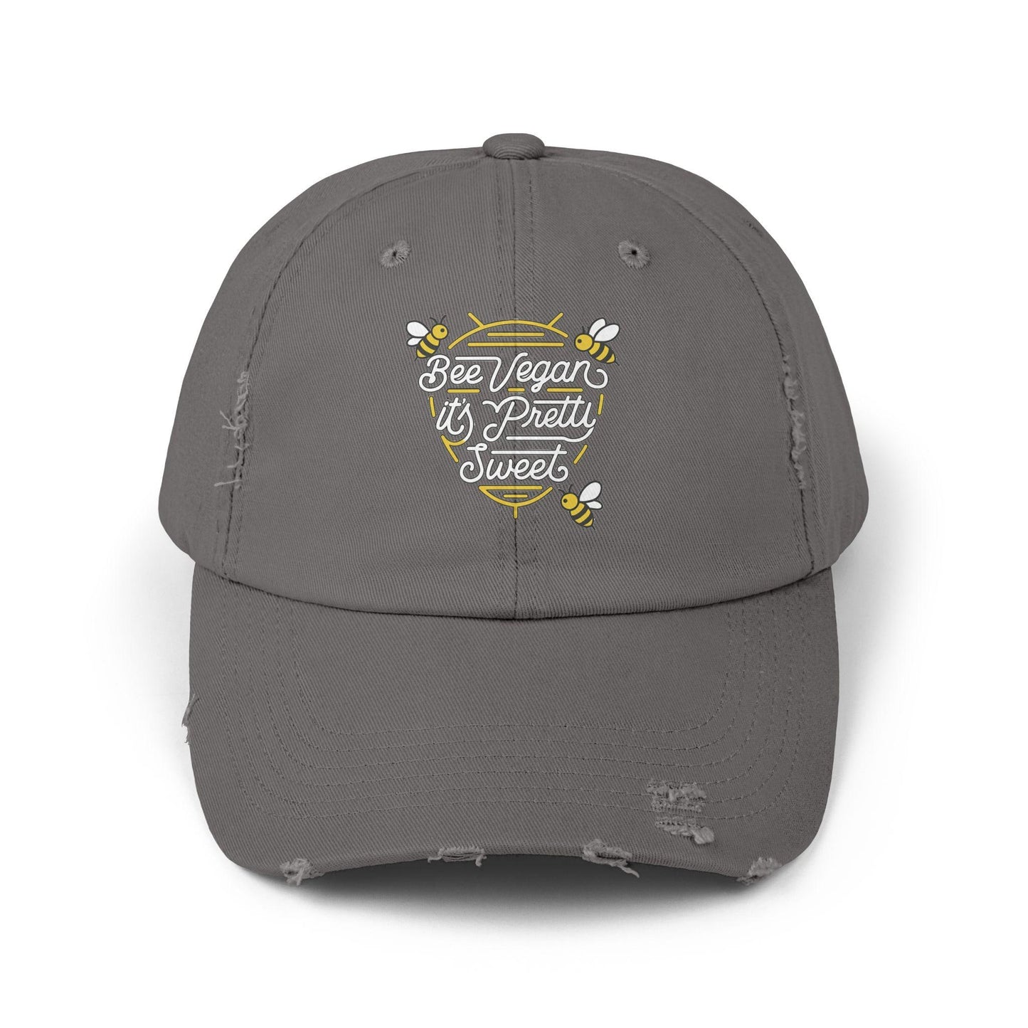 Bee Vegan Is Pretty Sweet Cap | Embroidered Bee Design