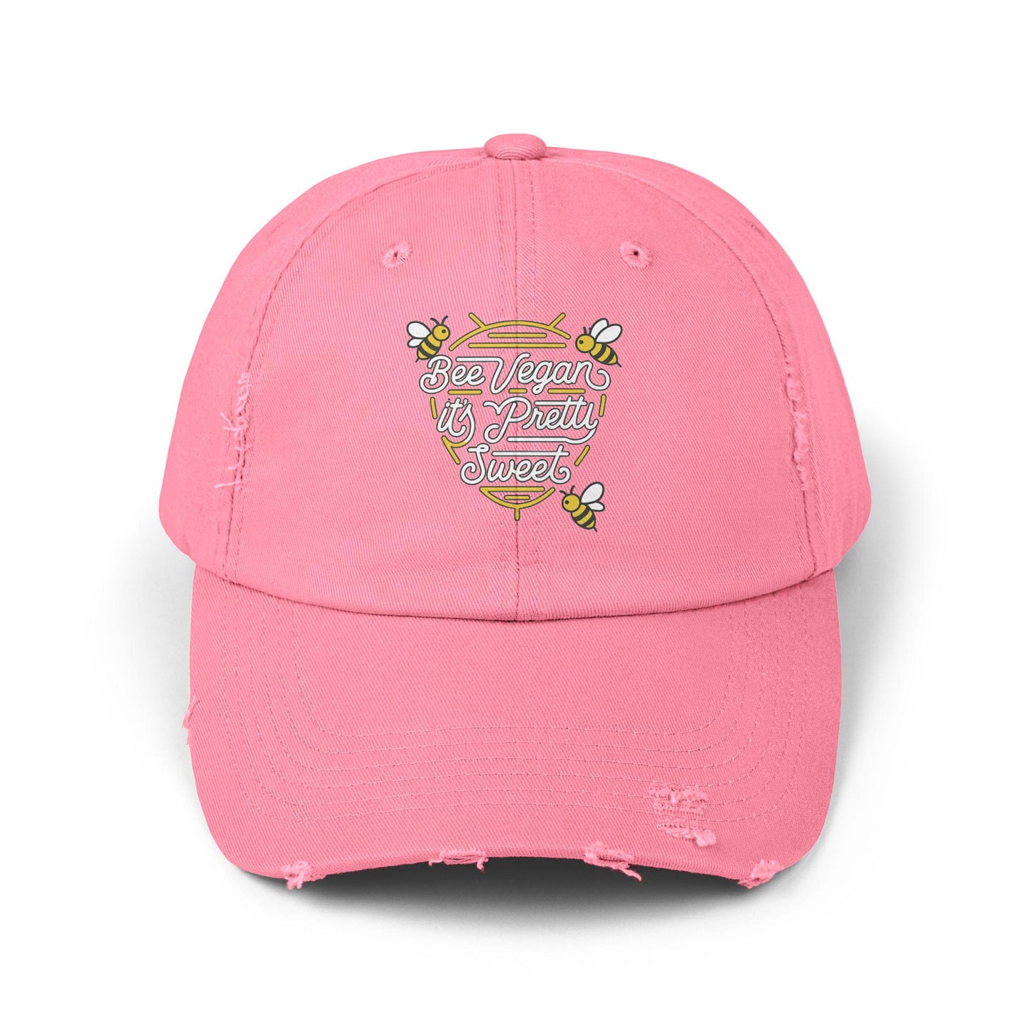 Bee Vegan Is Pretty Sweet Cap | Embroidered Bee Design
