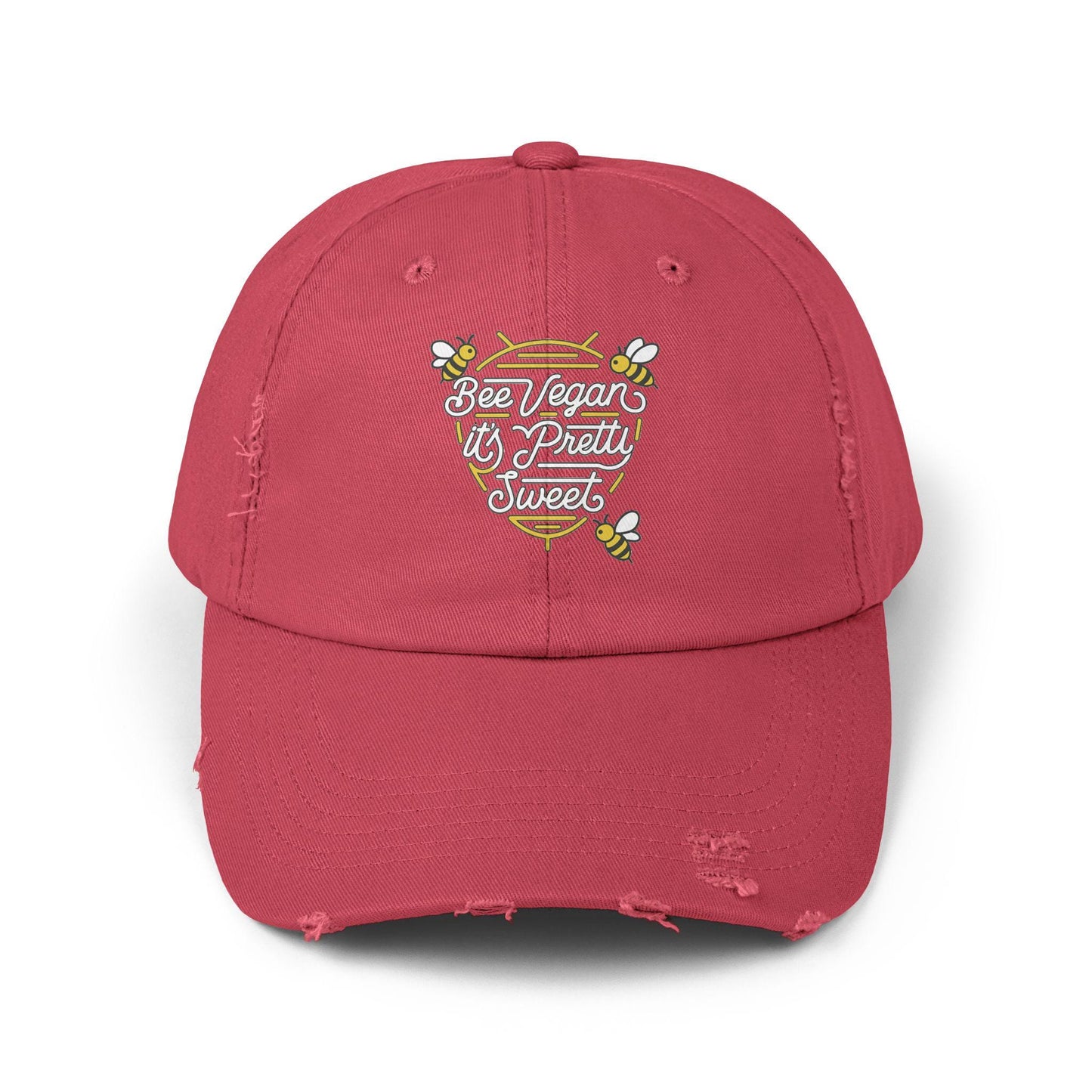 Bee Vegan Is Pretty Sweet Cap | Embroidered Bee Design