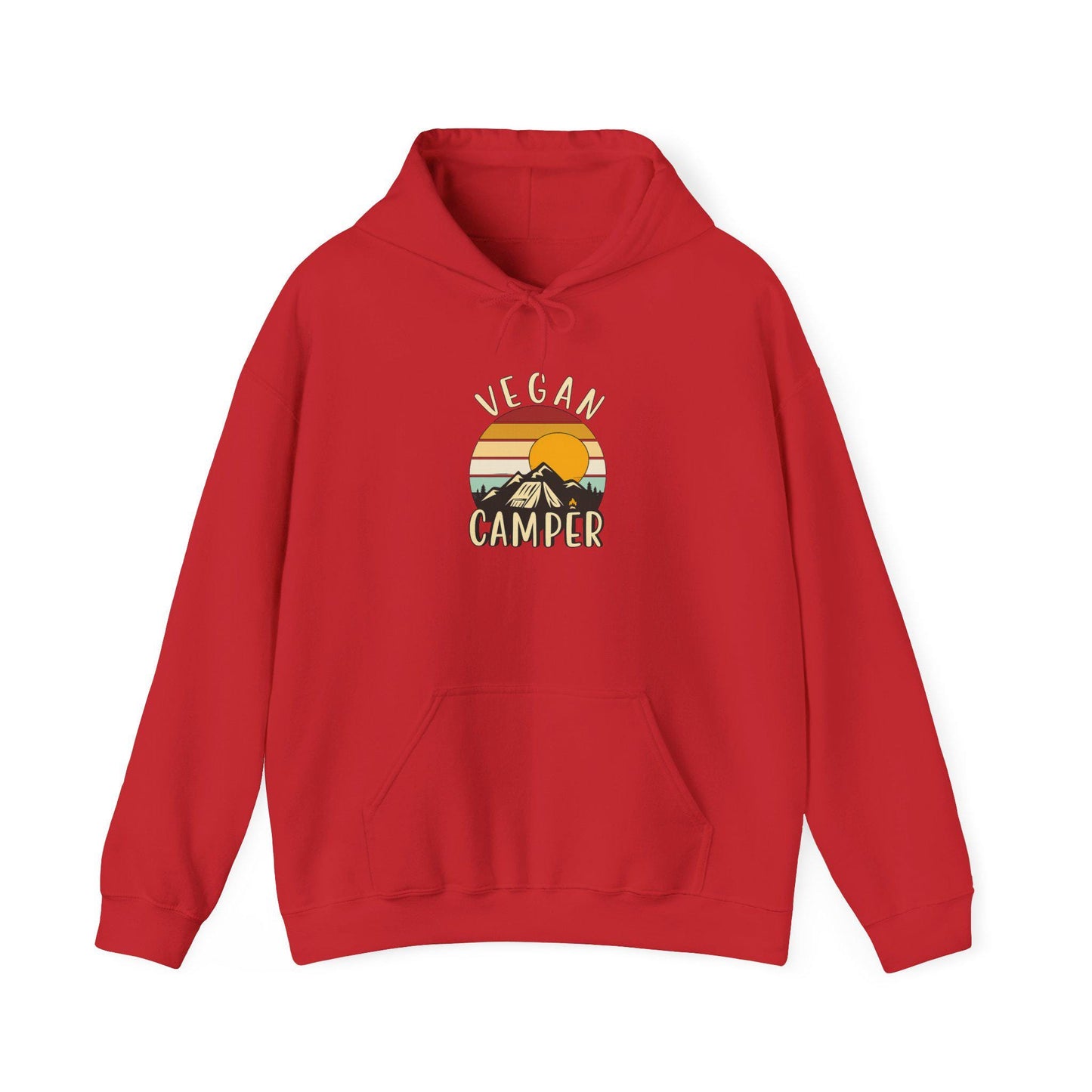 Vegan Camper hoodie | Camping Sunset Graphic Hoodie