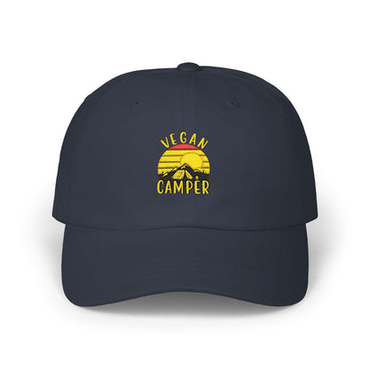 Vegan Camper Dad Hat, Retro Camping Cap, Embroidered Outdoors Adventure亚明