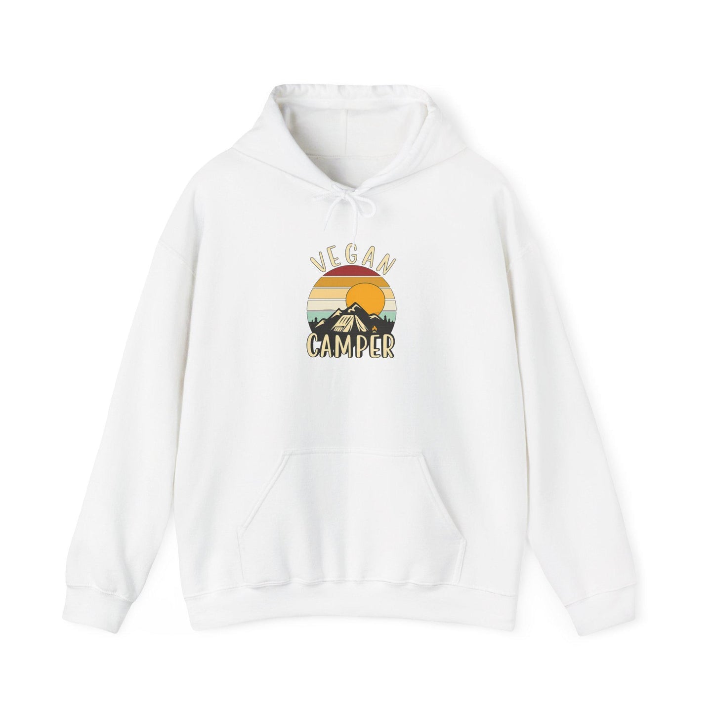 Vegan Camper hoodie | Camping Sunset Graphic Hoodie