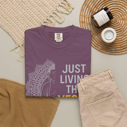 Just Living the Vegan Life T-shirt | Vegan Lifestyle Tee