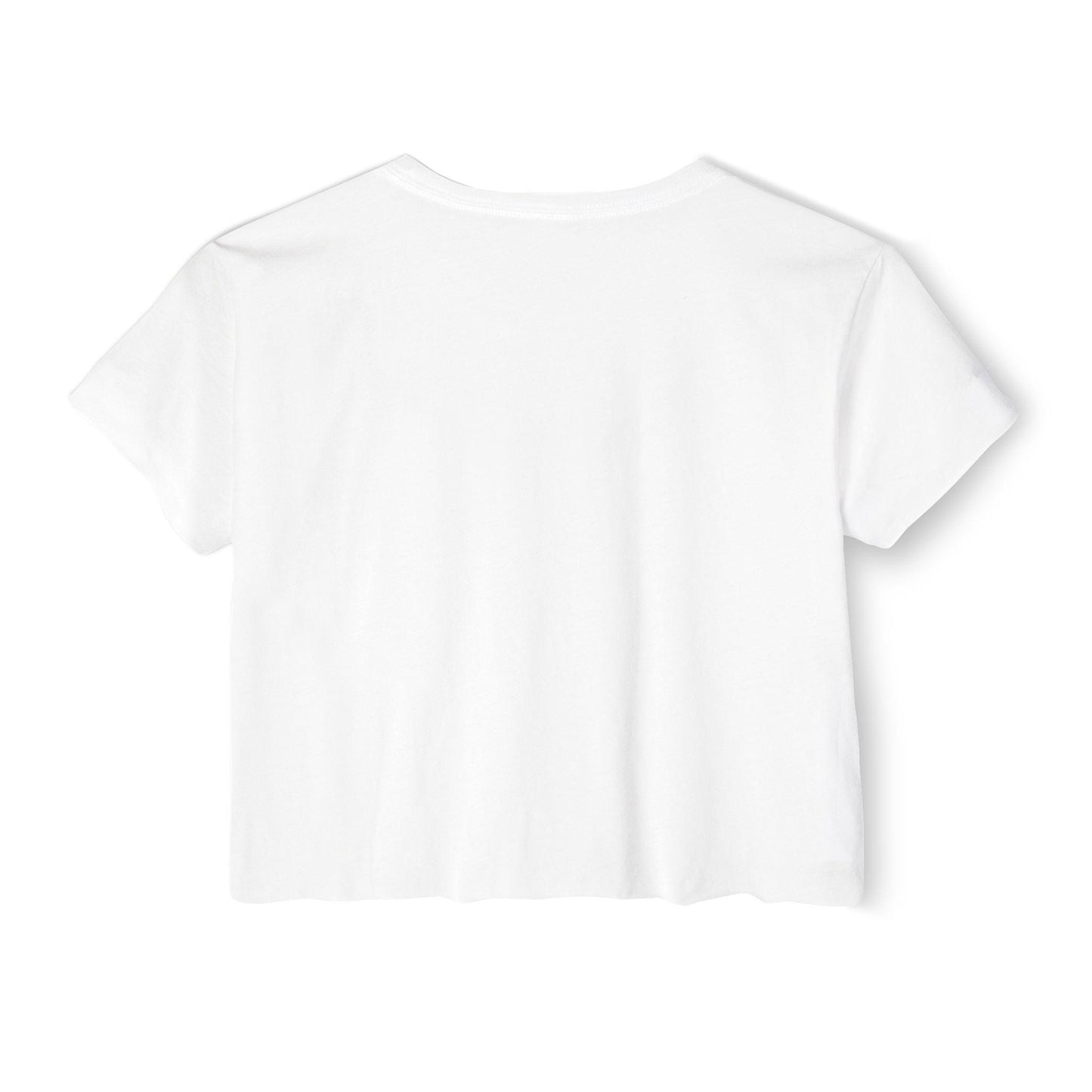 Vegan Leaf Script Crop Top | Minimalist Festival Tee