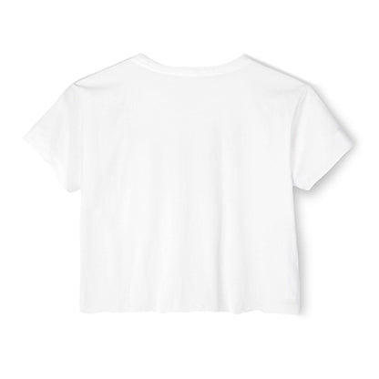 Vegan Leaf Script Crop Top | Minimalist Festival Tee