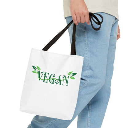 Vegan Leafy Tote Bag, Minimalist Plant-Based Market Bag