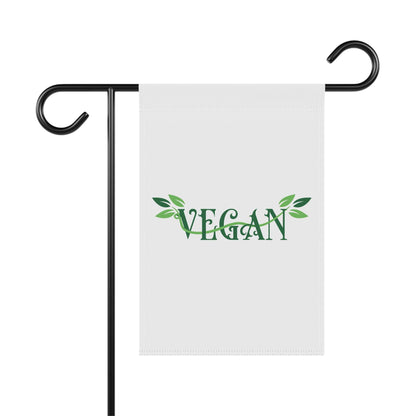 Vegan Leaf Typography Garden Banner | House Flag