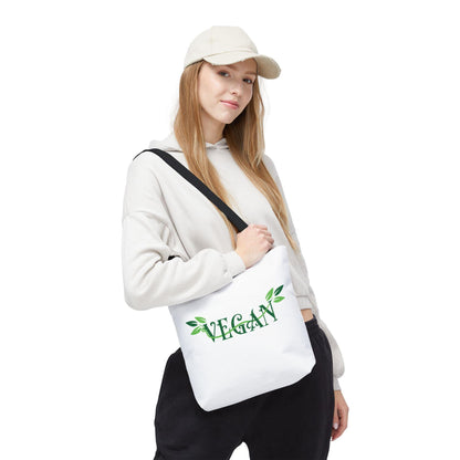 Vegan Leafy Tote Bag, Minimalist Plant-Based Market Bag
