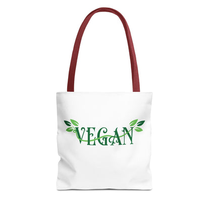 Vegan Leafy Tote Bag, Minimalist Plant-Based Market Bag