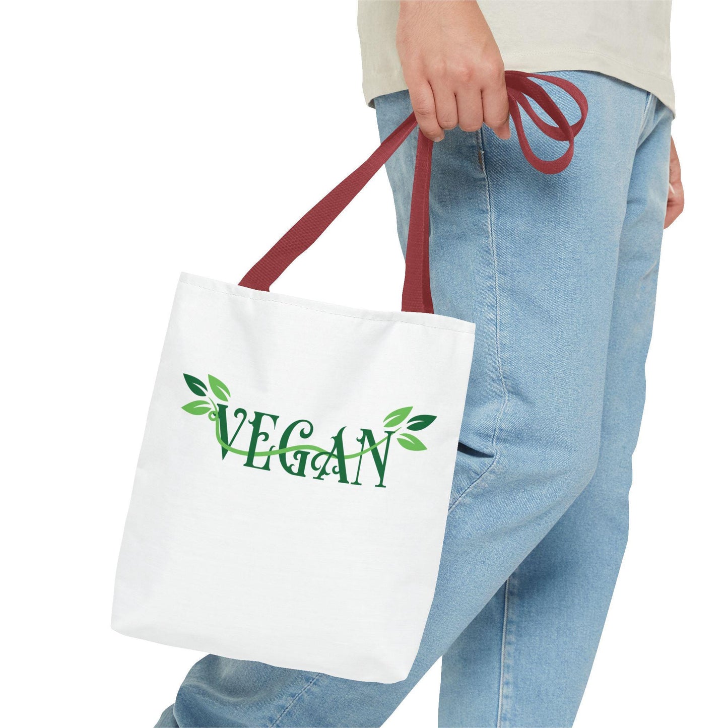 Vegan Leafy Tote Bag, Minimalist Plant-Based Market Bag
