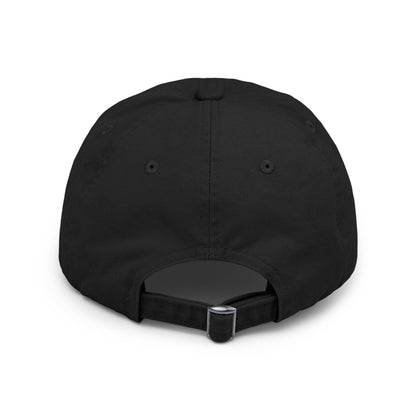 Vegan Camper Cap | Distressed Baseball Hat, Retro Sunset Mountain Design