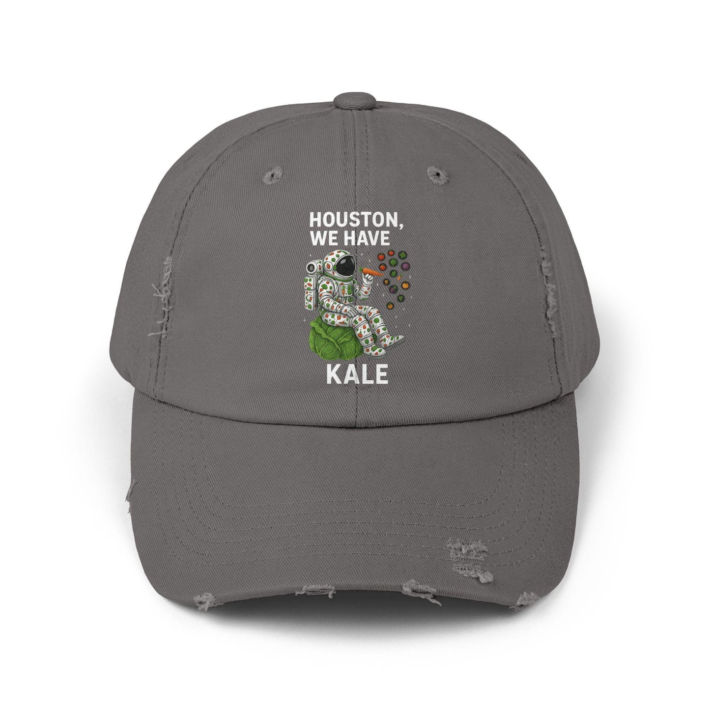 Houston We Have Kale Cap | Astronaut Eating Kale Distressed Hat