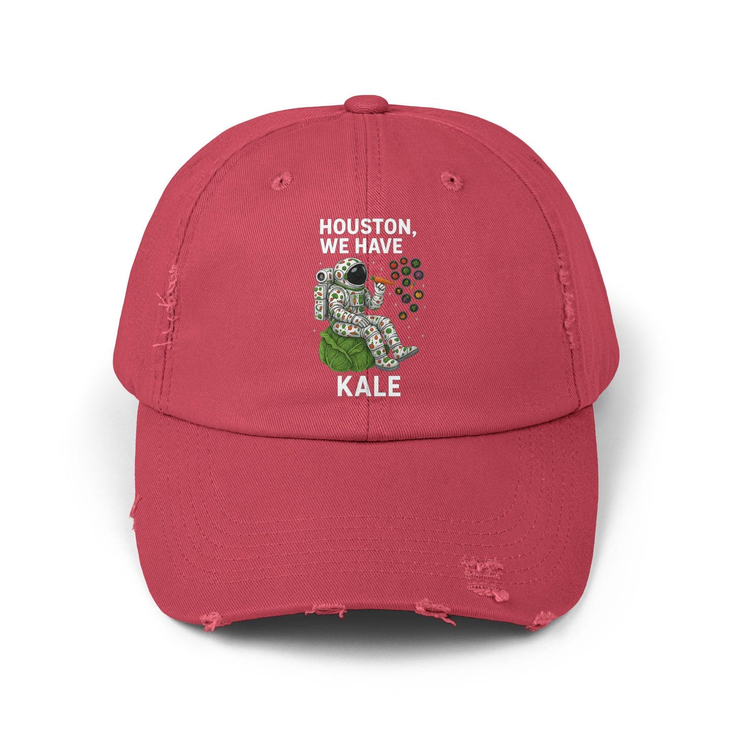 Houston We Have Kale Cap | Astronaut Eating Kale Distressed Hat