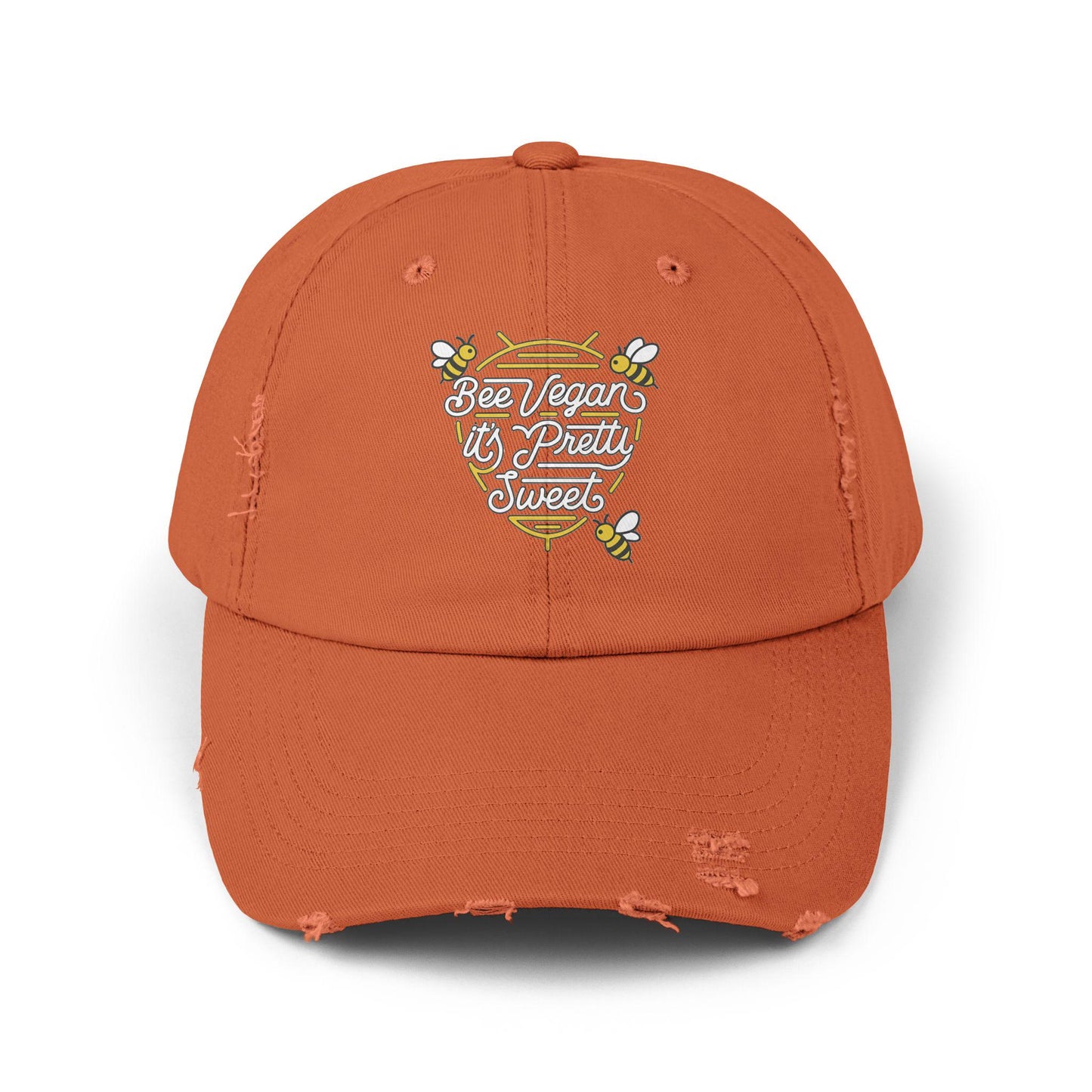 Bee Vegan Is Pretty Sweet Cap | Embroidered Bee Design