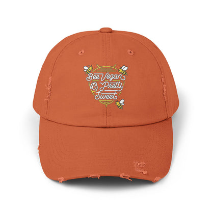 Bee Vegan Is Pretty Sweet Cap | Embroidered Bee Design