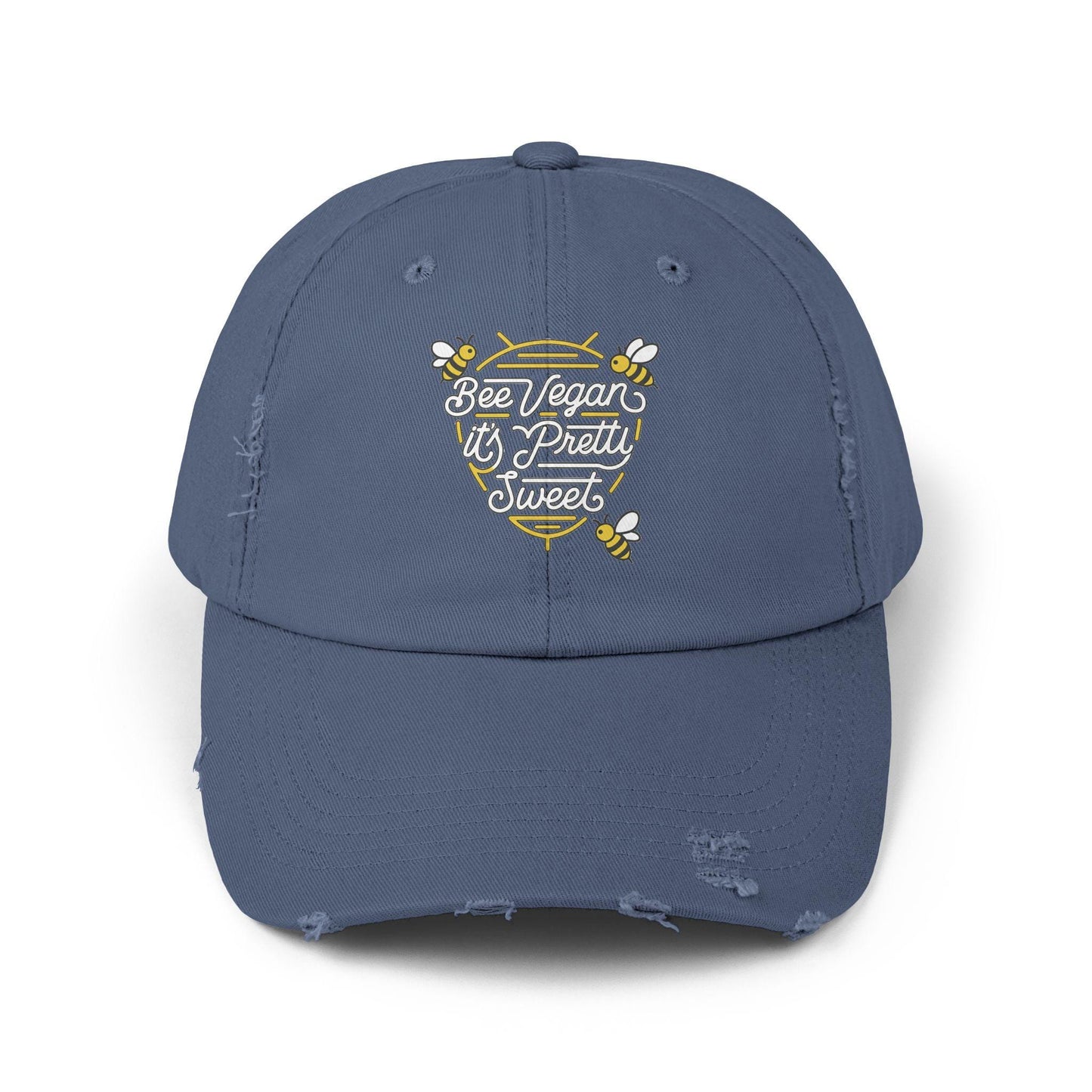 Bee Vegan Is Pretty Sweet Cap | Embroidered Bee Design