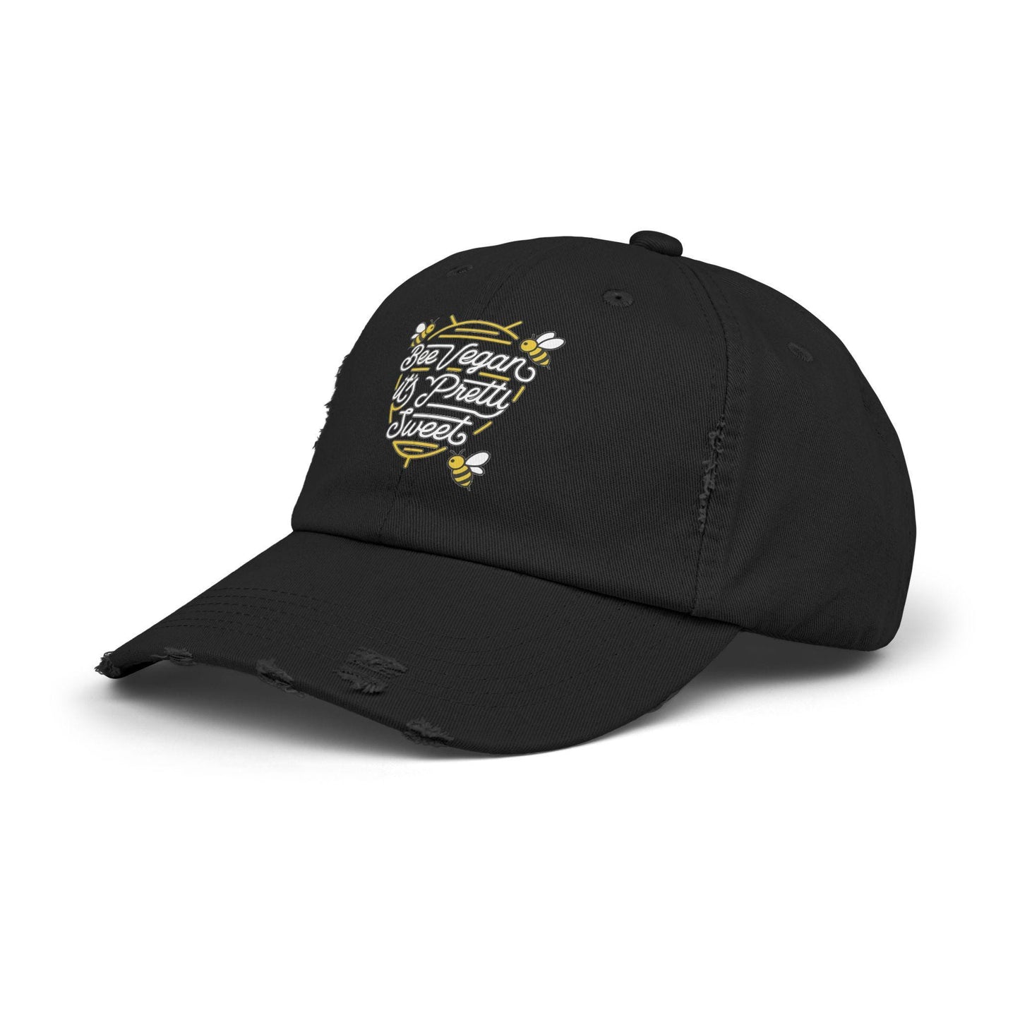 Bee Vegan Is Pretty Sweet Cap | Embroidered Bee Design
