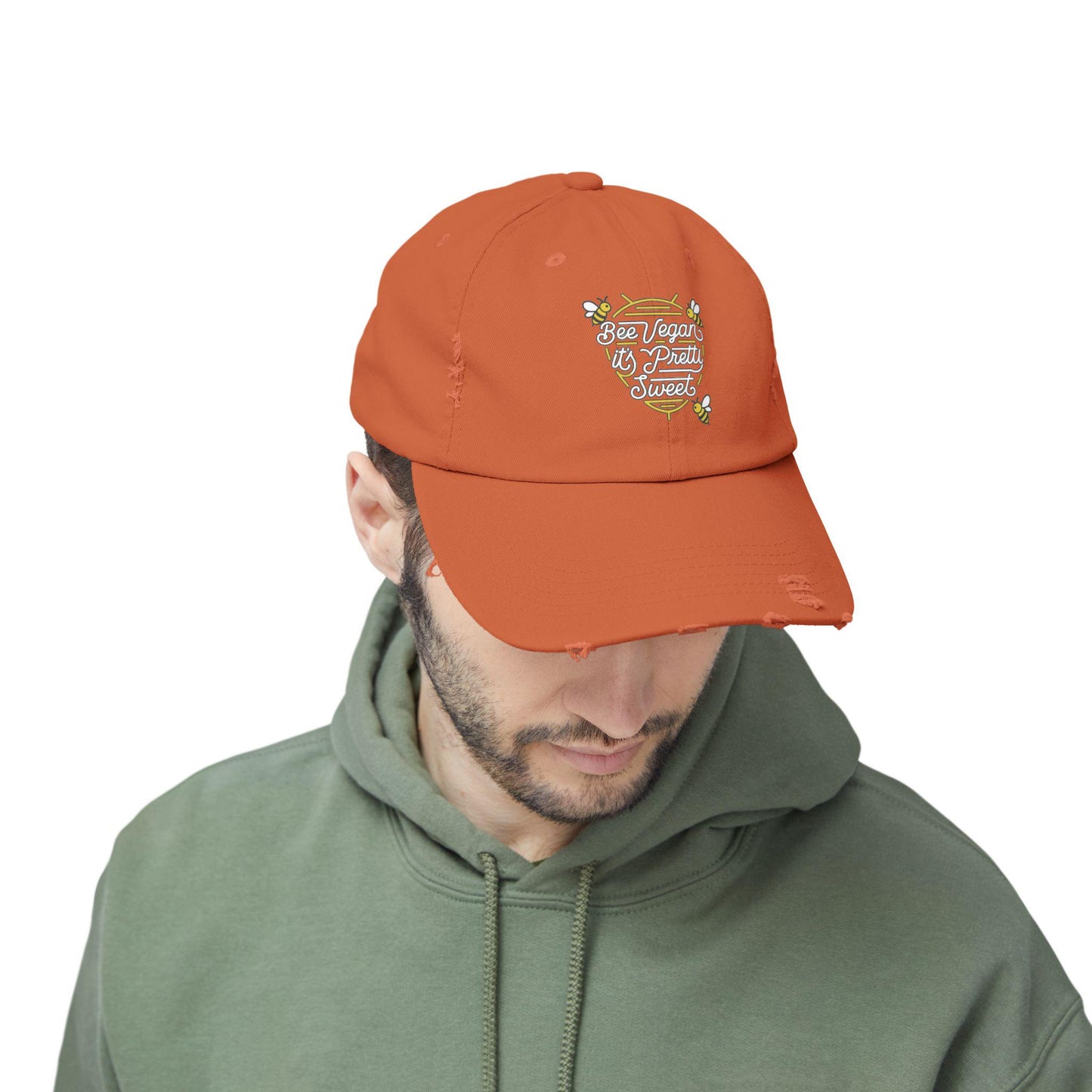 Bee Vegan Is Pretty Sweet Cap | Embroidered Bee Design