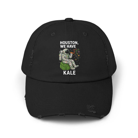 Houston We Have Kale Cap | Astronaut Eating Kale Distressed Hat